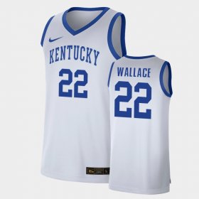 #22 Cason Wallace Replica Kentucky Wildcats Men's White Jersey 195492-613