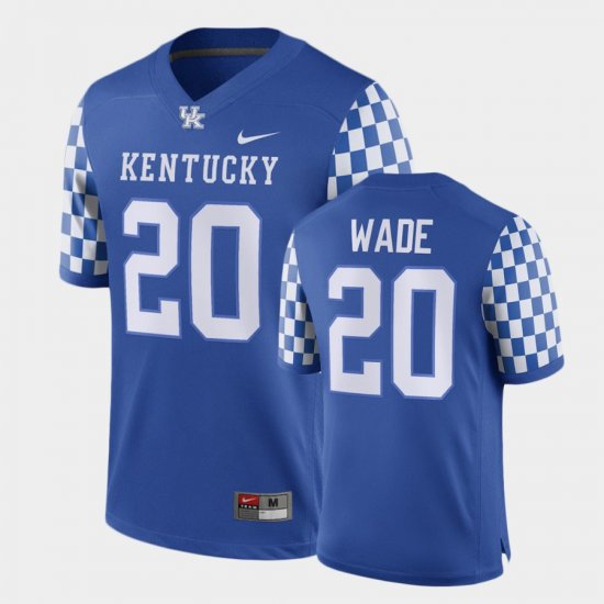 #20 Keaten Wade Replica Kentucky NIL Mens Royal Jersey 967960-956