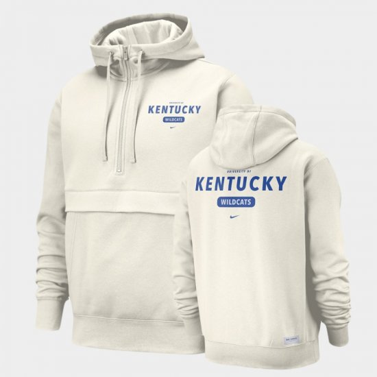 UK Stack Club Half-Zip Mens Natural Hoodie 440471-386