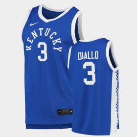#3 Hamidou Diallo College Basketball Kentucky Mens Blue Jersey 665200-586