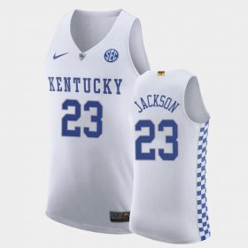 #23 Isaiah Jackson College Basketball Wildcats 2021 NBA Top Draft Men White Jersey 468307-424