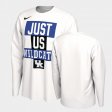 Just Us Bench Wildcats Long Sleeve Mens White T-Shirt 624100-759