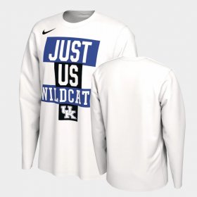 Just Us Bench Wildcats Long Sleeve Mens White T-Shirt 624100-759