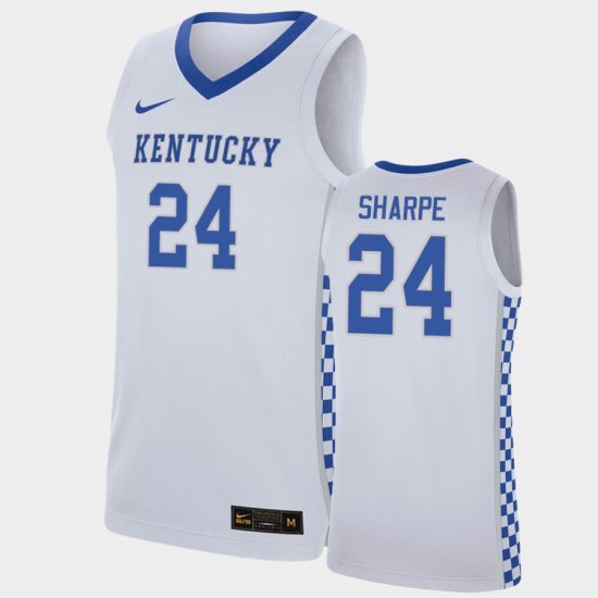 #24 Shaedon Sharpe Home UK No.1 recruit 2022 Class Men\'s White Jersey 605778-612