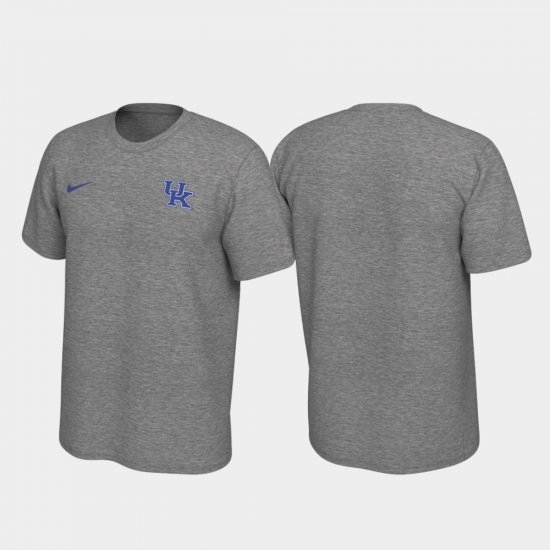 Left Chest Logo University of Kentucky Legend Men\'s Heathered Gray T-Shirt 700582-550