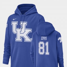 #81 Isaiah Epps Champ Drive Wildcats Football Performance Mens Royal Hoodie 845825-138
