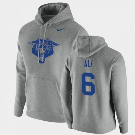 #6 Josh Ali Vintage School Logo University of Kentucky Pullover Men\'s Heathered Gray Hoodie 253402-760
