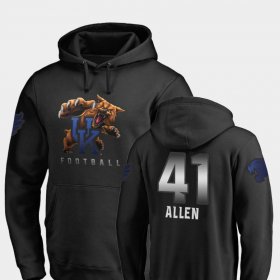 #41 Josh Allen Midnight Mascot Kentucky Wildcats Football Men's Black Hoodie 231561-648
