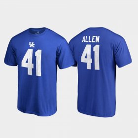 #41 Josh Allen College Legends Wildcats Name & Number Mens Royal T-Shirt 670888-692