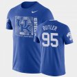 #95 Miles Butler Team Issue University of Kentucky Performance Mens Royal T-Shirt 295162-310