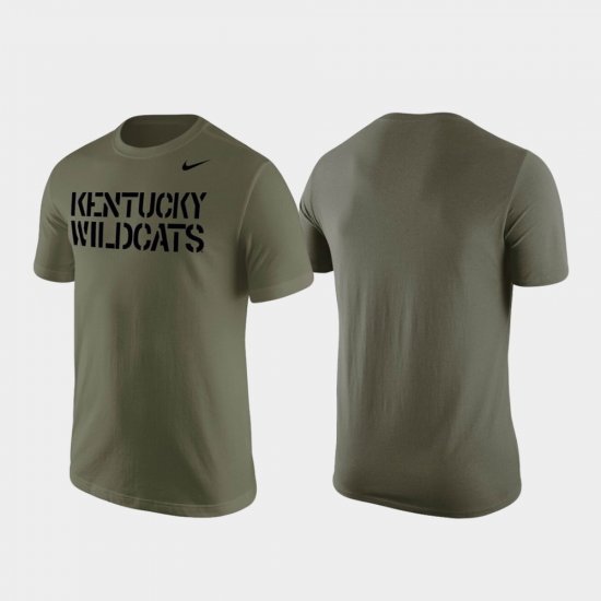Stencil Wordmark University of Kentucky Men\'s Olive T-Shirt 753259-581