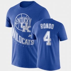 #4 Rajon Rondo Retro Basketball Kentucky Wildcats Mens Royal T-Shirt 510916-739