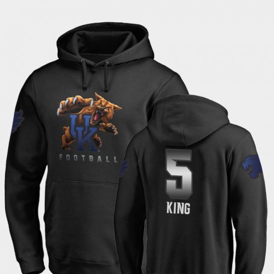 #5 Sihiem King Midnight Mascot Wildcats Football Men Black Hoodie 577507-662
