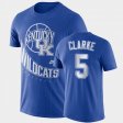 #5 Terrence Clarke Retro Basketball Wildcats Men Royal T-Shirt 975094-977
