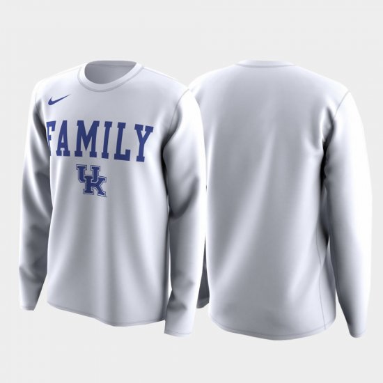 Family on Court UK March Madness Legend Basketball Long Sleeve Men White T-Shirt 305722-538
